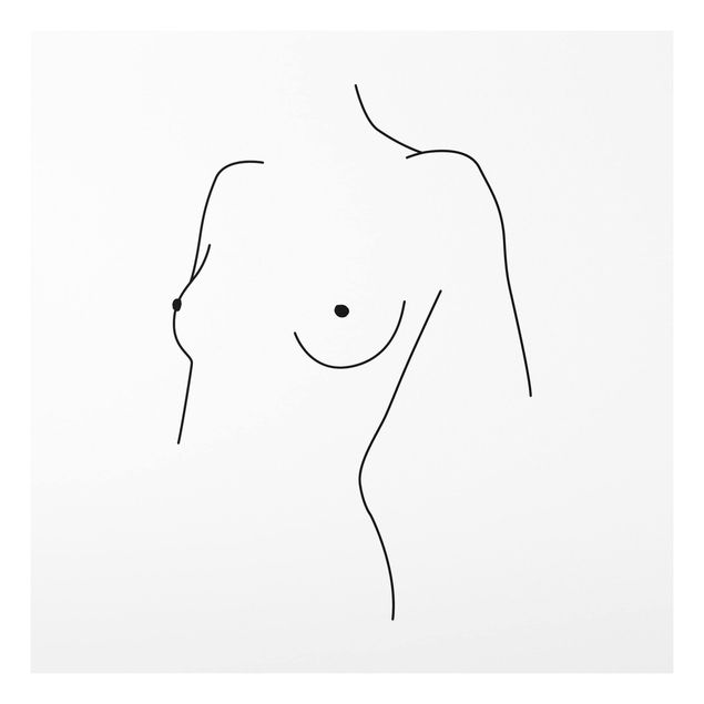 Corrente artistica Line Art Line Art - Nudo Busto Donna Bianco e Nero
