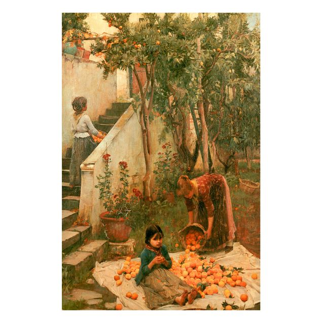Stampe quadri famosi John William Waterhouse - I raccoglitori di arance