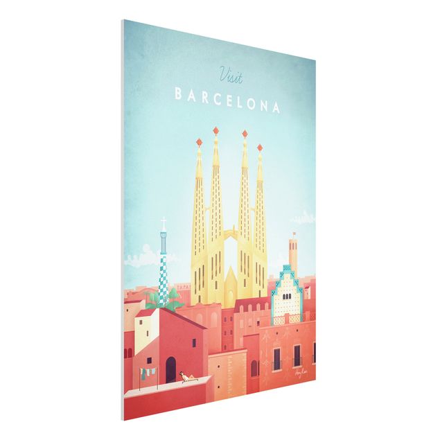 Quadri vintage Poster di viaggio - Barcellona