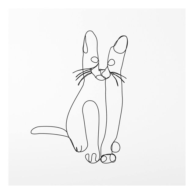 Quadi gatti Line Art - gatto