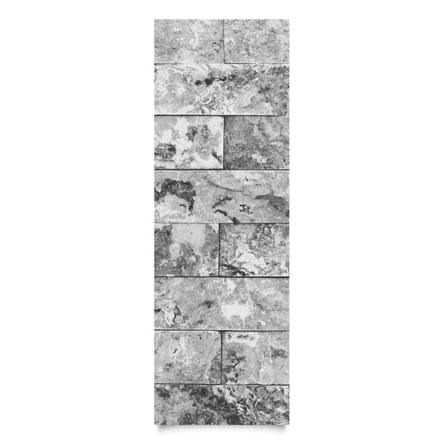 Pellicola adesiva Muro di pietra in marmo naturale grigio