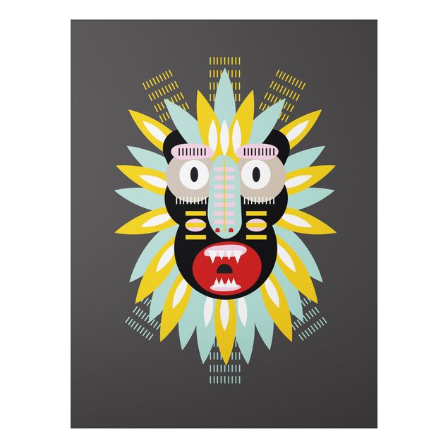 Quadro moderno Maschera etnica a collage - King Kong