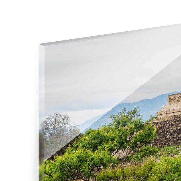 Quadri in vetro con paesaggio Piramide di Monte Alban