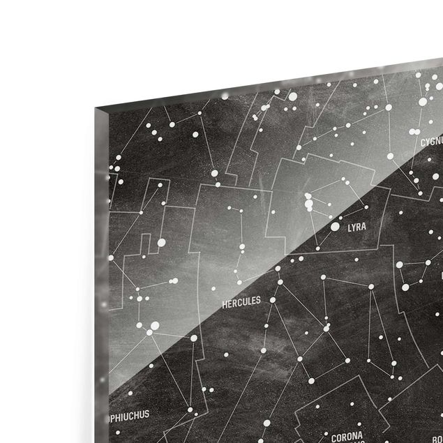 Quadro in vetro - Constellation map panel optics - Panoramico