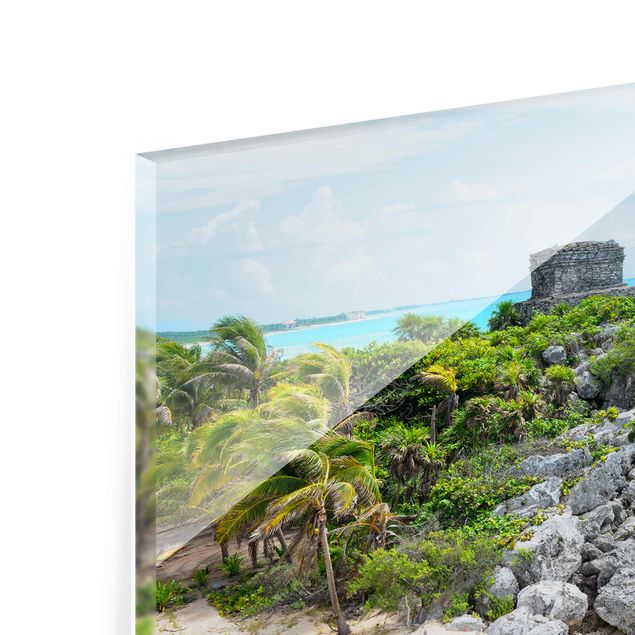 Quadri mare Costa caraibica, rovine di Tulum