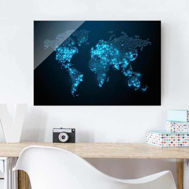 Quadri moderni   Mondo connesso - Mappa del mondo