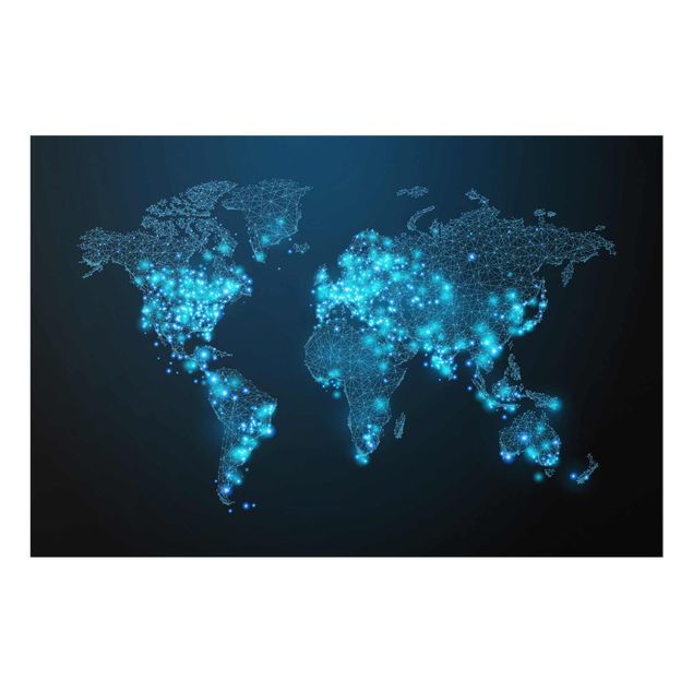 Stampe Mondo connesso - Mappa del mondo