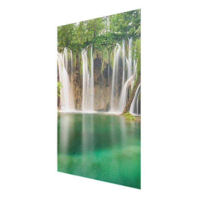 Quadro verde Cascata dei laghi di Plitvice