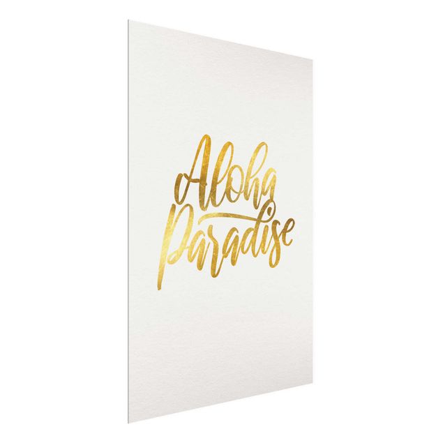 Quadri frasi  Oro - Paradiso Aloha