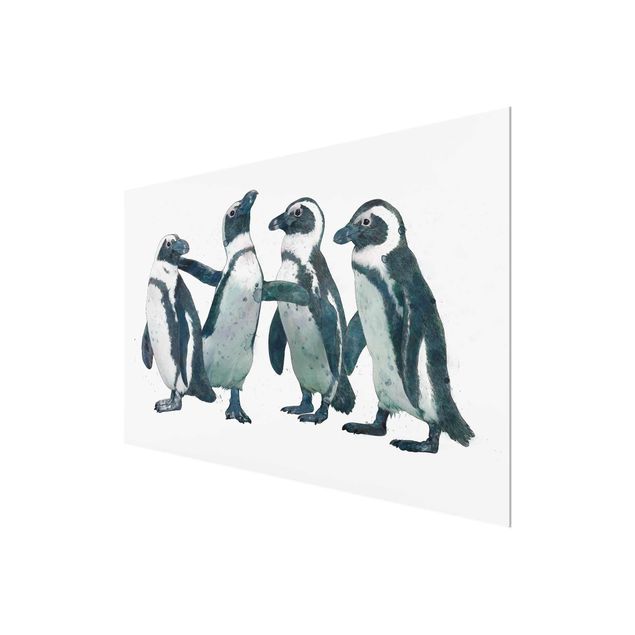 Quadri Illustrazione - Pinguini Acquerello Bianco e Nero