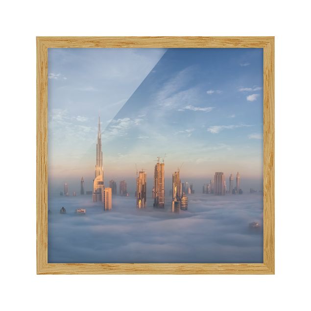 Quadri skyline  Dubai sopra le nuvole