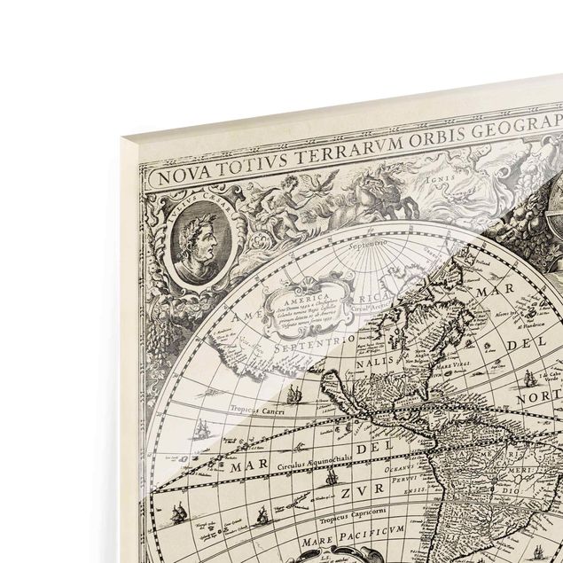 Quadri Mappa del mondo vintage Illustrazione antica