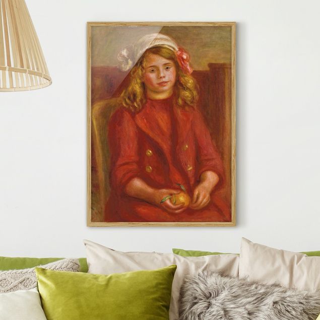 Stile di pittura Auguste Renoir - Giovane ragazza con un'arancia