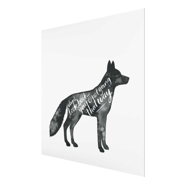 Quadro in vetro - Animals With Wisdom - Fox - Quadrato 1:1
