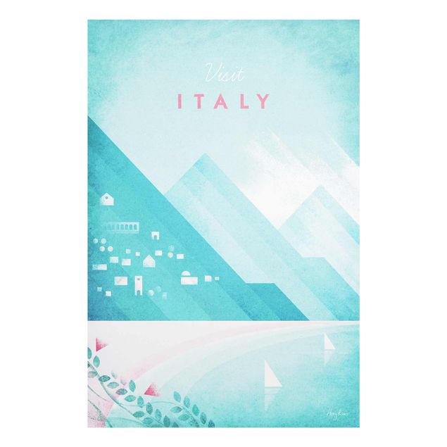 Quadri in vetro con architettura e skylines Poster di viaggio - Italia
