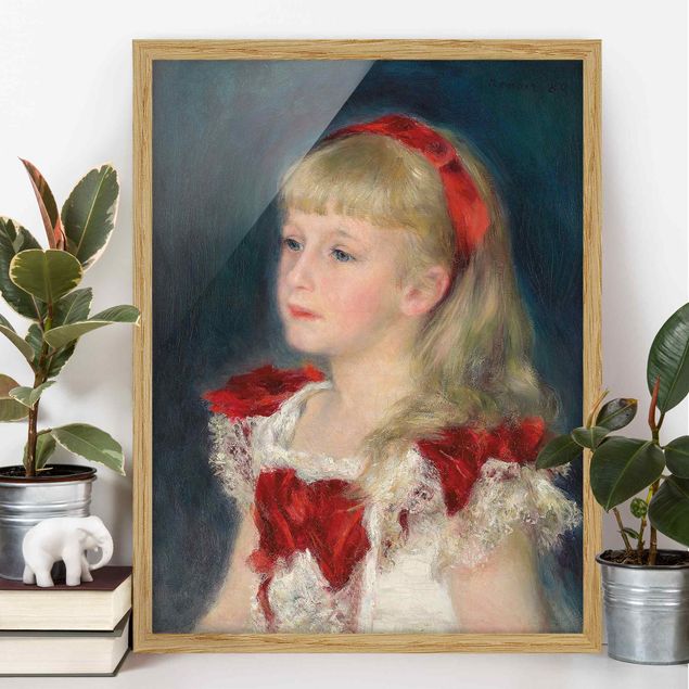 Stampe quadri famosi Auguste Renoir - Mademoiselle Grimprel con nastro rosso