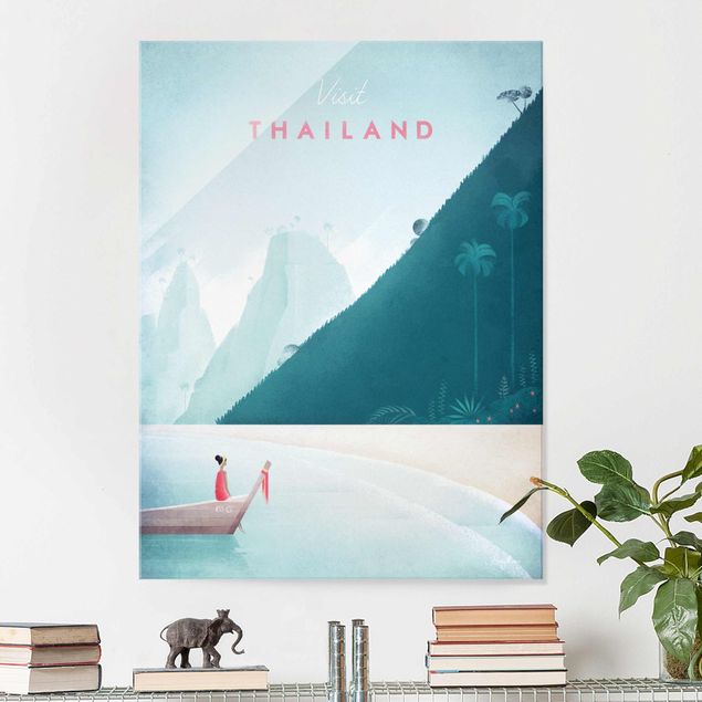 Quadri in vetro con montagna Poster di viaggio - Thailandia