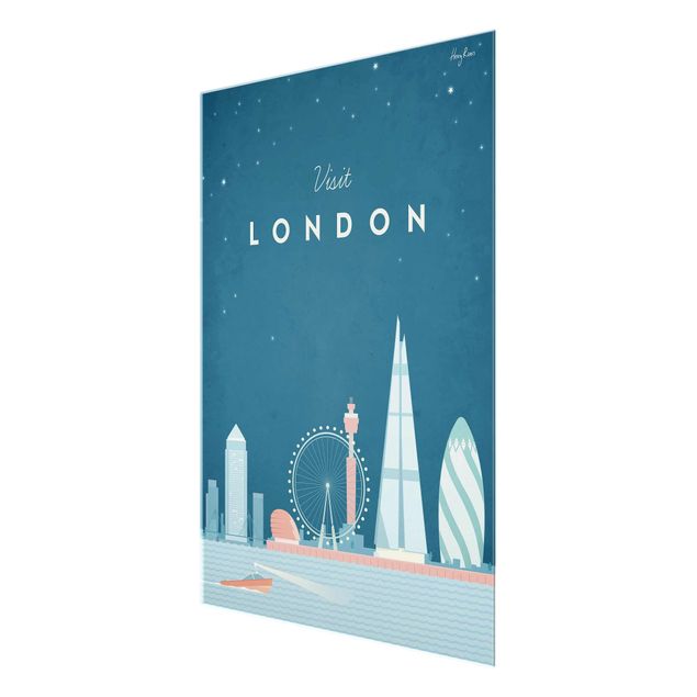 Quadri blu Poster di viaggio - Londra