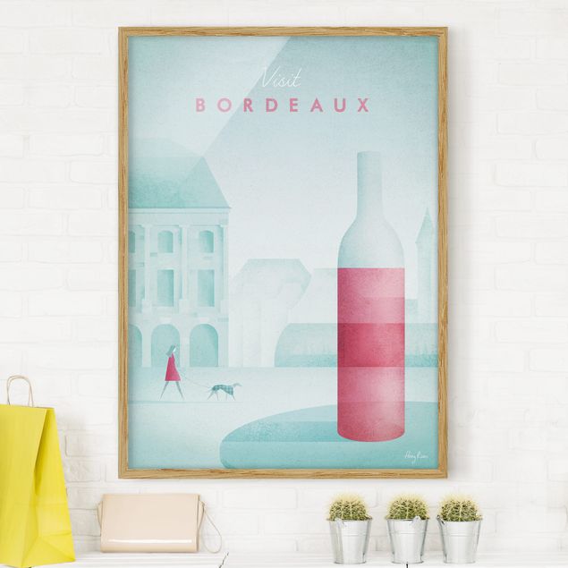 Quadri con cornice con architettura e skylines Poster di viaggio - Bordeaux