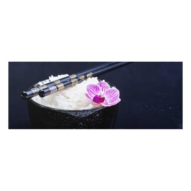 Quadri con fiori Ciotola di riso con orchidea