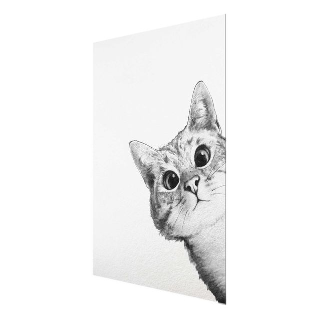 Quadri in bianco e nero Illustrazione - Gatto Disegno in bianco e nero