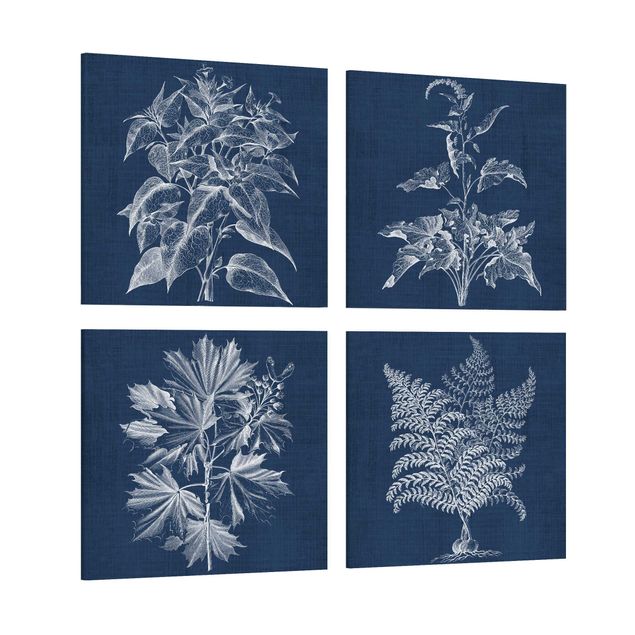 Quadro blu Set di studio sulle piante di jeans II