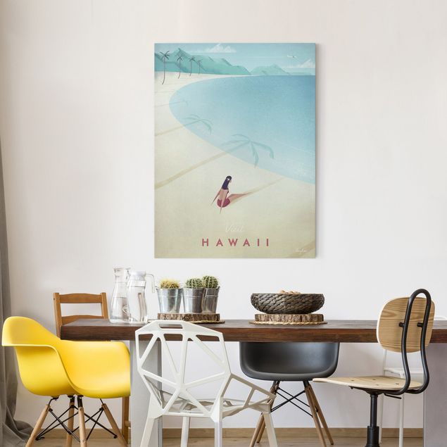 Quadri su tela con spiaggia Poster di viaggio - Hawaii