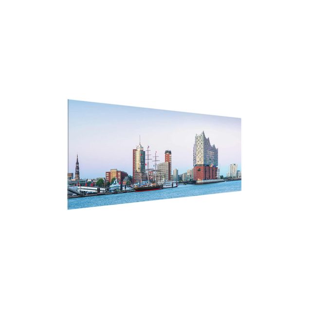 Quadri skyline  Elbphilharmonie di Amburgo