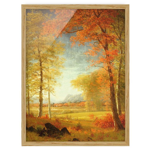 Quadro paesaggio Albert Bierstadt - Autunno nella contea di Oneida, New York