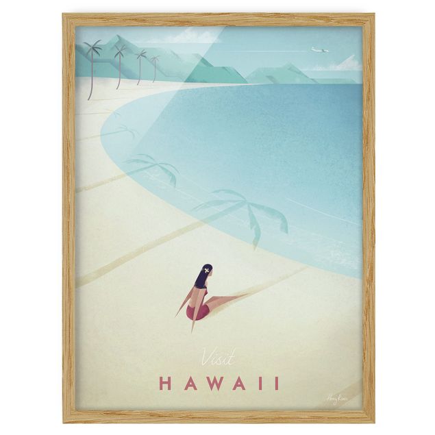 Quadri montagne Poster di viaggio - Hawaii