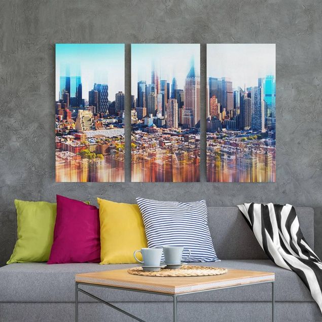 Quadro su tela New York Skyline di Manhattan tratto urbano