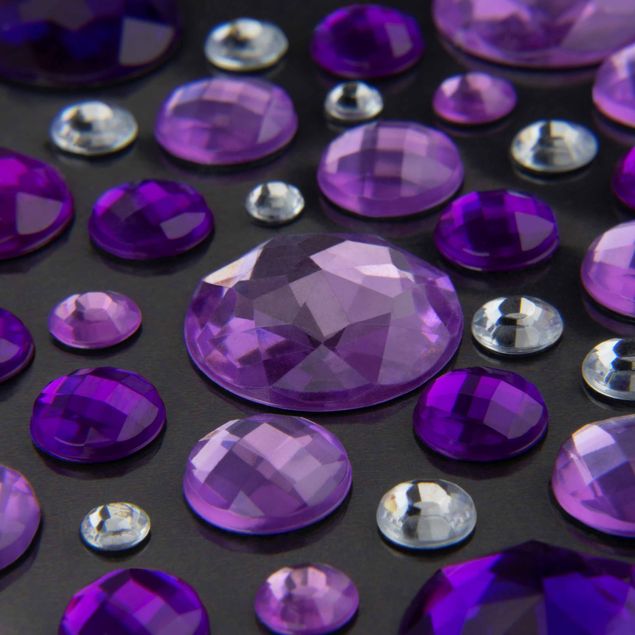 Accessori 100 x Set di strass - Crystal Silver Purple