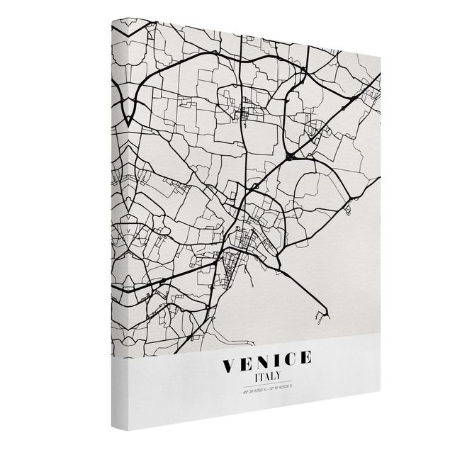 Quadro mappamondo Mappa di Venezia - Classica