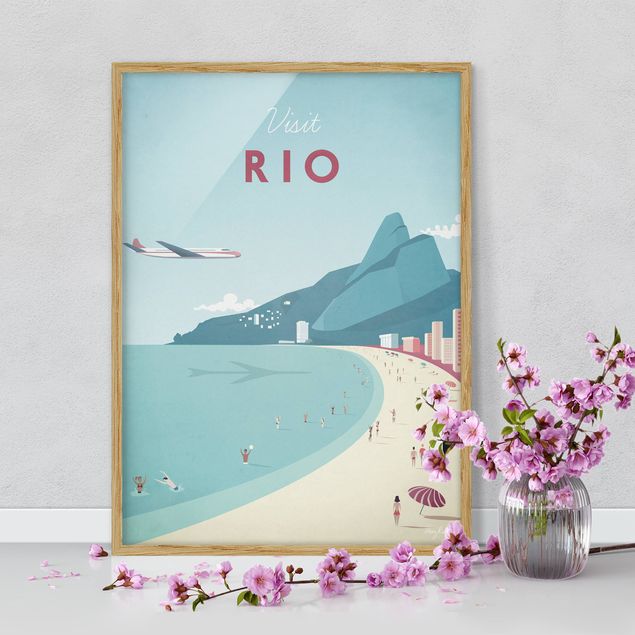 Quadri con cornice con spiaggia Poster di viaggio - Rio De Janeiro