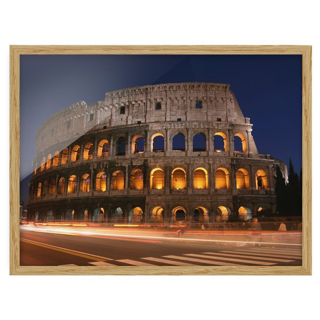 Quadri città Il Colosseo a Roma di notte