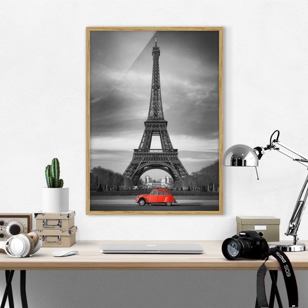 Quadri con cornice con architettura e skylines Spot su Parigi