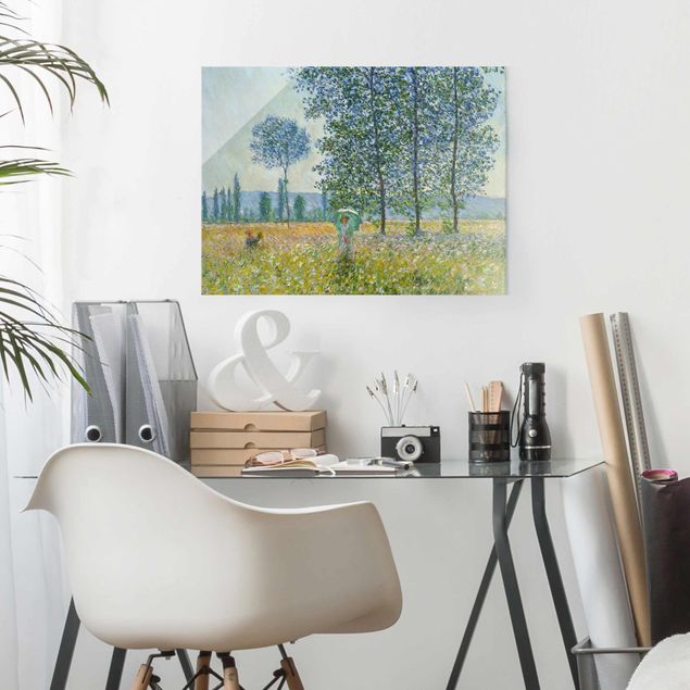 Stampe quadri famosi Claude Monet - Campi in primavera