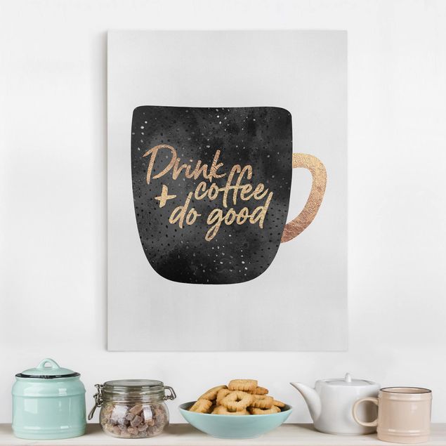 Quadro caffè Drink Coffee, Do Good - Nero