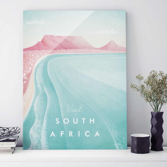 Quadri in vetro con spiaggia Poster di viaggio - Sudafrica
