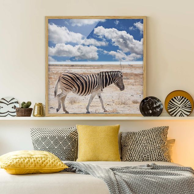 Quadri paesaggistici Zebra nella savana