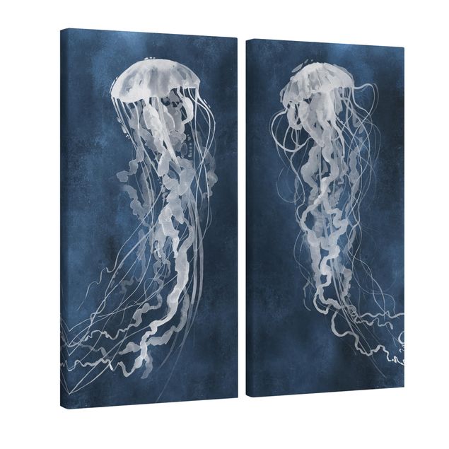 Stampe su tela animali Danza delle meduse Set I