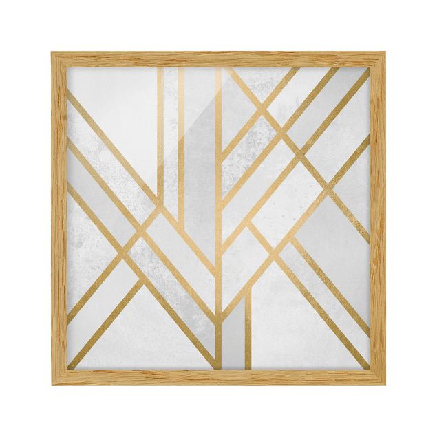 Quadri Elisabeth Fredriksson Geometria Art Déco Oro Bianco
