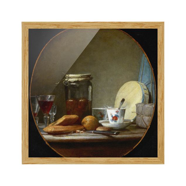 Quadri famosi con cornice Jean-Baptiste Siméon Chardin - Barattolo di albicocche