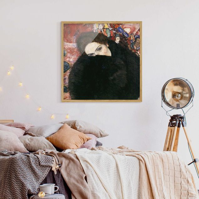 Quadri Art Déco Gustav Klimt - Signora con la muffola