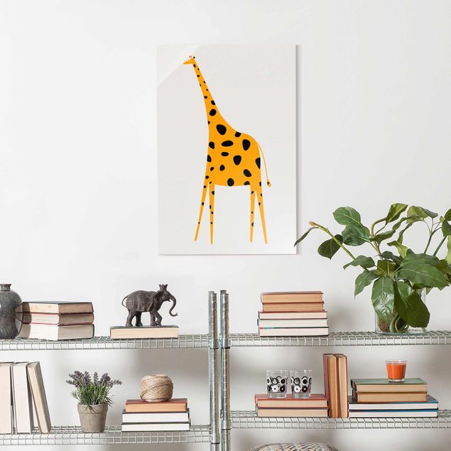 Quadro giraffe Giraffa gialla