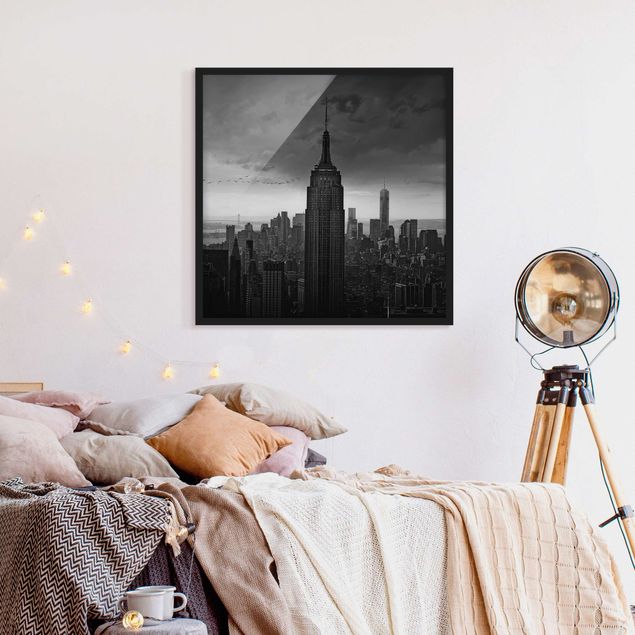 Quadri con cornice con architettura e skylines New York vista Rockefeller