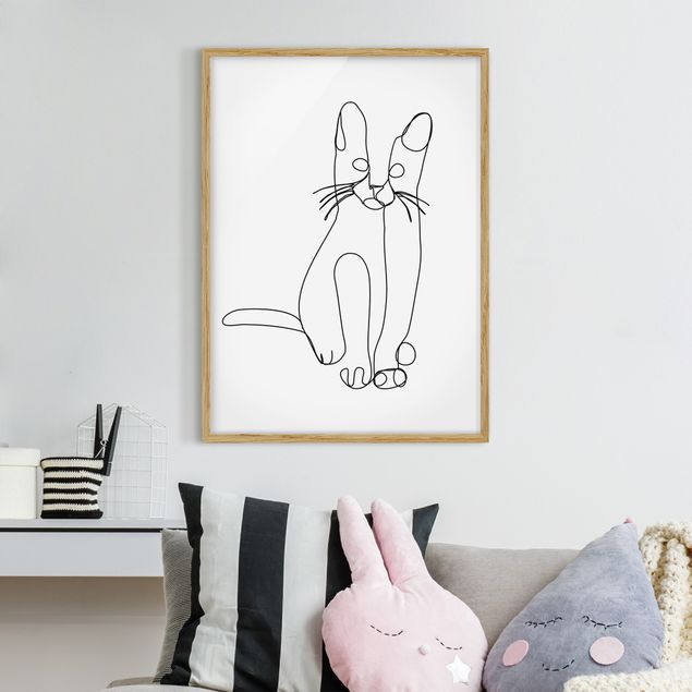 Quadi gatti Line Art - gatto