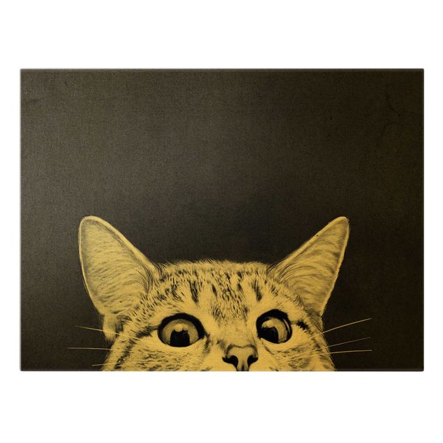 Quadri Laura Graves Art Illustrazione - Gatto Disegno in bianco e nero
