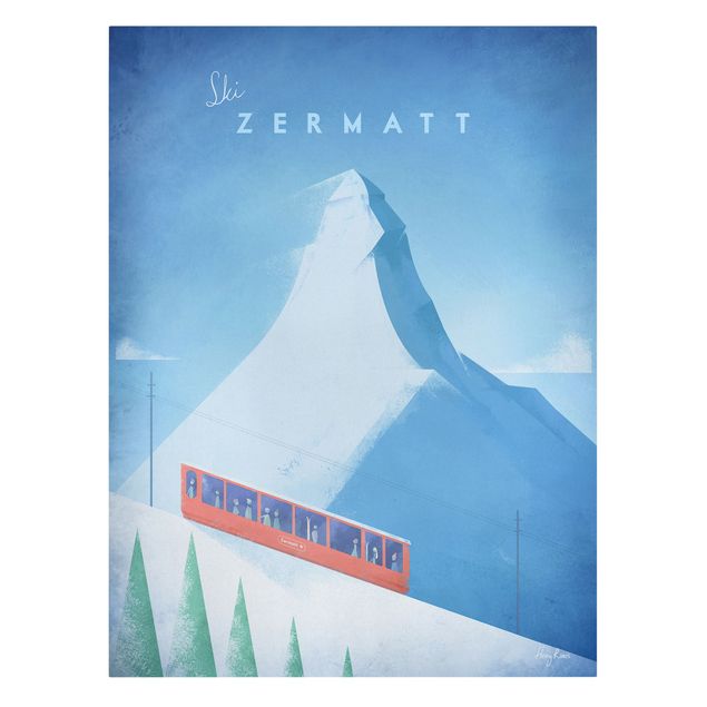 Quadri vintage Poster di viaggio - Zermatt