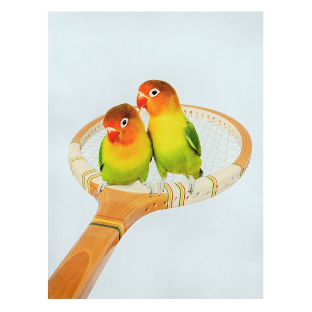 Quadro animali Tennis con uccelli